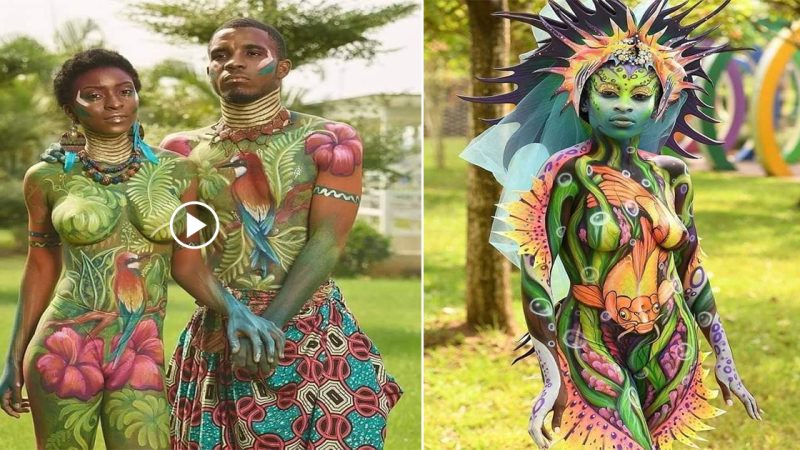 Body painting festival in Equatorial Guinea