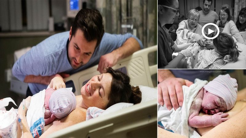 Nursing a baby while giving birth? See It Happen Right Now