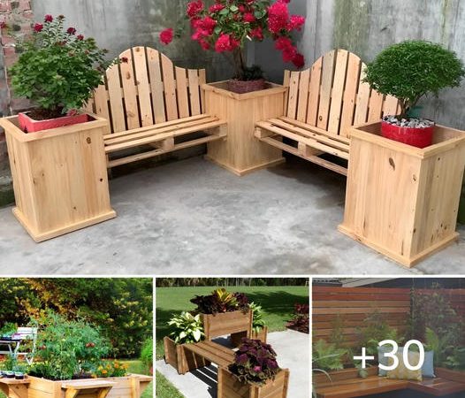 30 Creative “Garden Bench with Built-In Planters” Designs for Your Outdoor Space