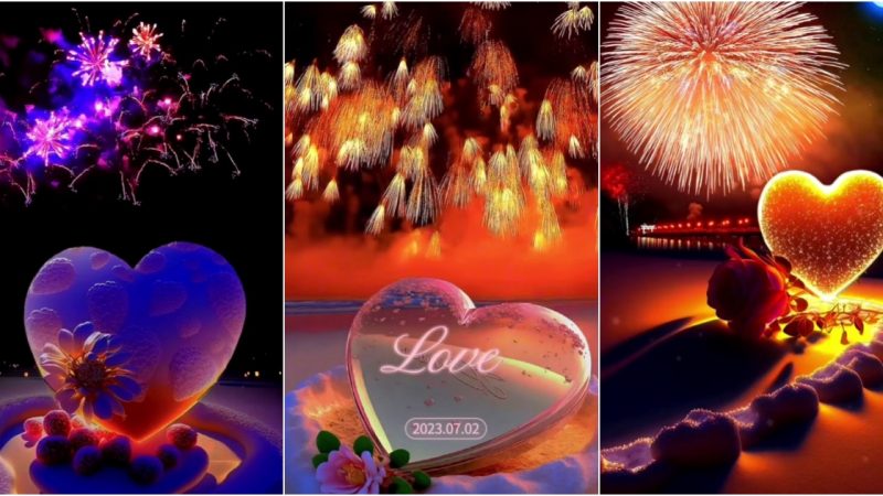 Dazzling Splendor Sparkling Gemstones Amidst a Firework Spectacle