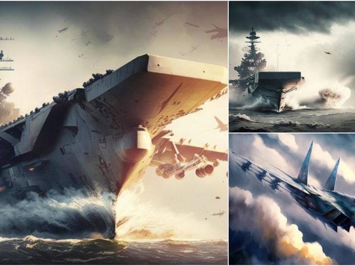 Battleships Serve as Mobile Airports for Military Aircraft Deployment and Operations