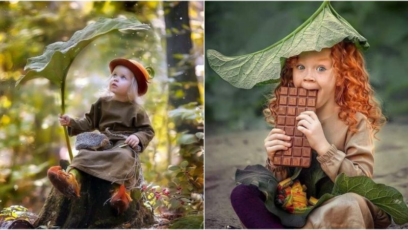 The cuteness and innocence of children when immersed in nature